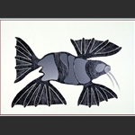 The Walrus Takes Flight Original Print by Aoudla Pudlat - Limited Edition of 50 - Lithograph 1983