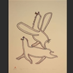 Happy Dream Vision Original Print by Pitseolak Ashoona - Limited Edition of 50 - Lithograph 1983