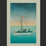 Pootoogook Returns - print by Kananginak Pootoogook