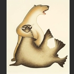 Formidable Foes - print by Kananginak Pootoogook