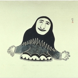 Shaman by Eegyvudluk Ragee (Stonecut 1974)