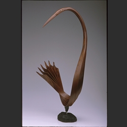 Heron in Black Walnut