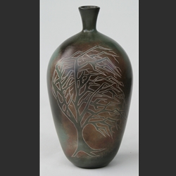 Vase with Windblown Tree 2